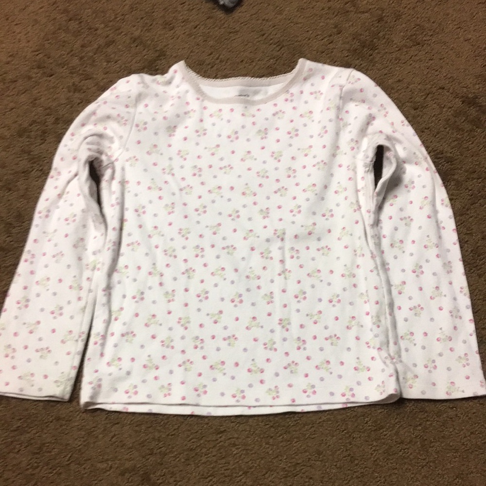 Carter’s Girls size 6 pretty floral long sleeve shirt EUC